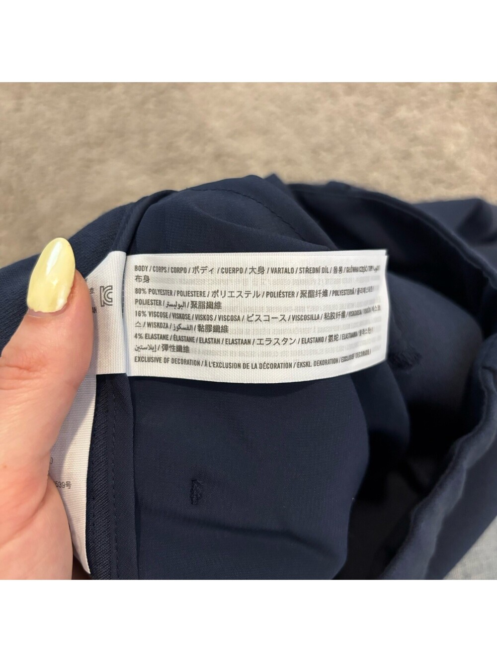 Abercrombie A&F Navy Blue Sloane Tailored Wide Leg Pant Size 27 Work Office EUC - Picture 4 of 6